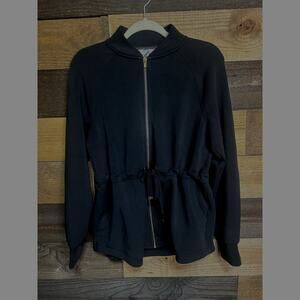 TOMMY BAHAMA Women’s Black Palm Voyage Zip Up Jacket Size S EUC